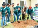 Aksi menanam pohon yang dilakukan LMDH di Lebak, Selasa (22/1/2024).