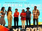 Keterangan Foto: (Kika) Aktivis lingkungan yang juga model dan founder Sustainbabes, Valerie dan Veronika, Direktur & Chief Enterprise Business Officer and Corporate Affairs Officer XL Axiata, Yessie D. Yosetya, Editor in Chief Bisnis Indonesia Maria Y, Benyamin, musisi dan aktivis lingkungan Ridho Hafiedz, dan Chief Corporate Affair, Marwan O. Baasir dalam acara talkshow Sustainability Week tentang pengelolaan sampah di Axiata Tower, Jakarta (5/6/2024).