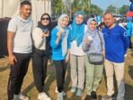 Bupati Serang Ratu Zakiyah mendampingi Mendes PDTT Yandri Susanto di Festival Korpri Run Road, Sabtu (26/7/2025).