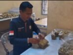 Proses pengepakan Kopi Leuit Baduy di tempat produksi.