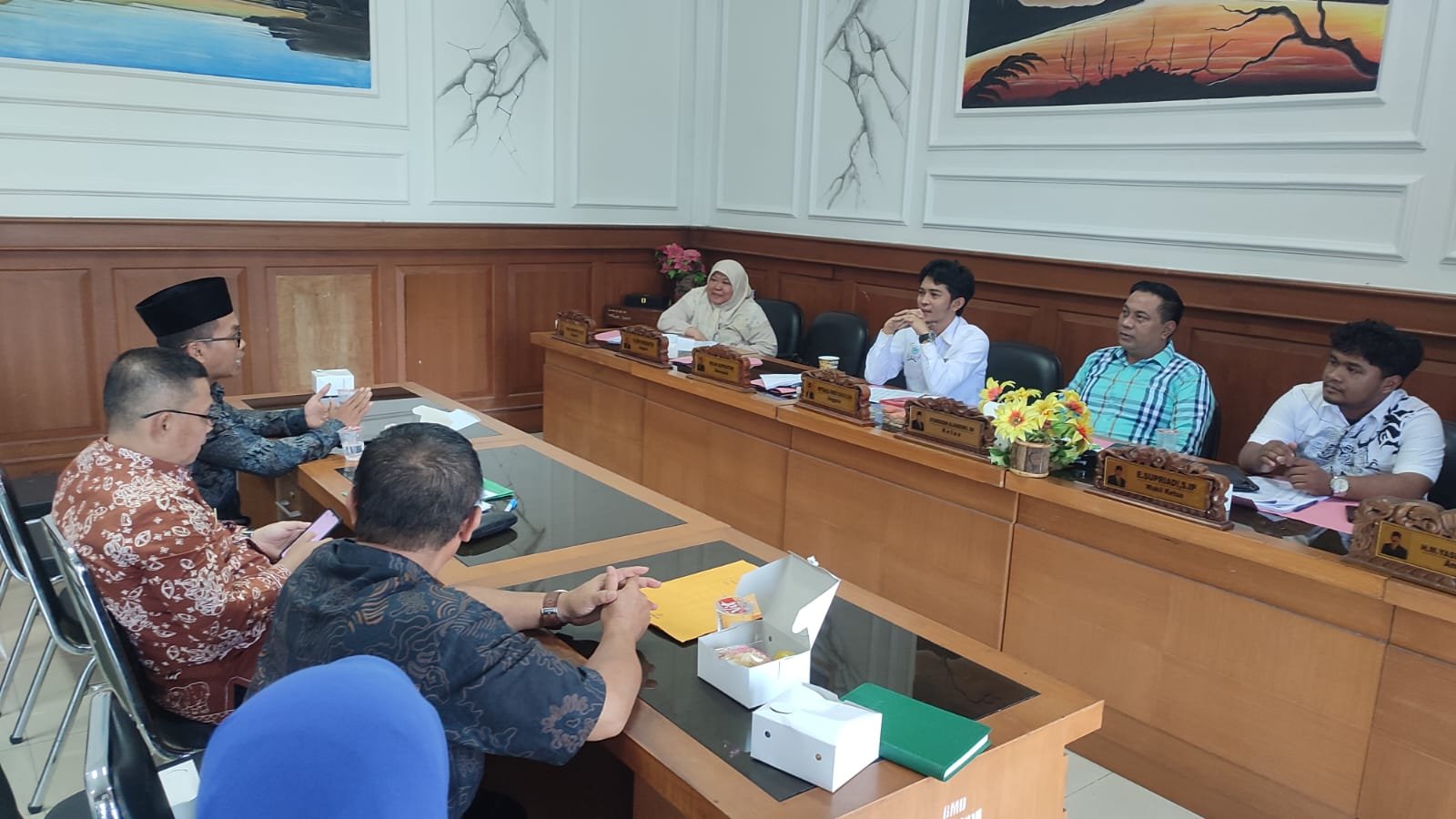 Komisi I DPRD Pandeglang, saat melakukan hearing bersama tiga OPD.