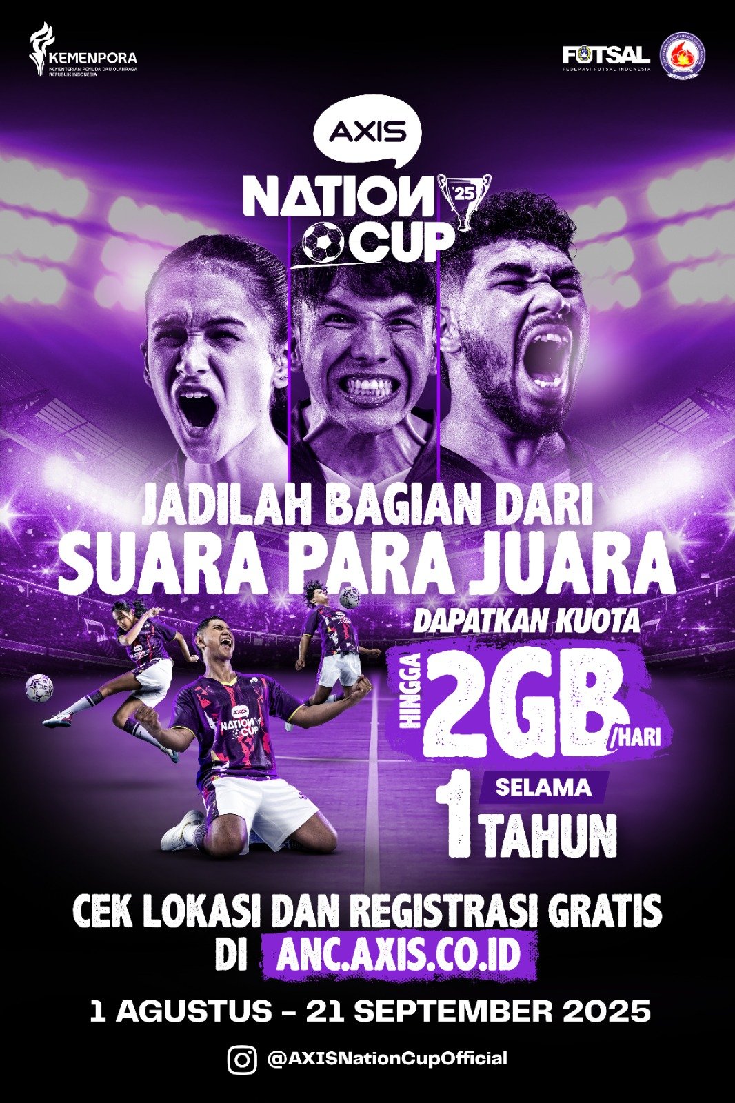 AXIS kembali hadir menggelar turnamen olahraga pelajar terbesar di Indonesia, AXIS Nation Cup (ANC) 2025