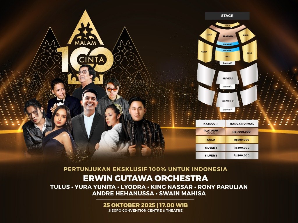 XLSMART kembali hadirkan 'Malam 100 Cinta' yang menampilkan deretan musisi ternama Indonesia.