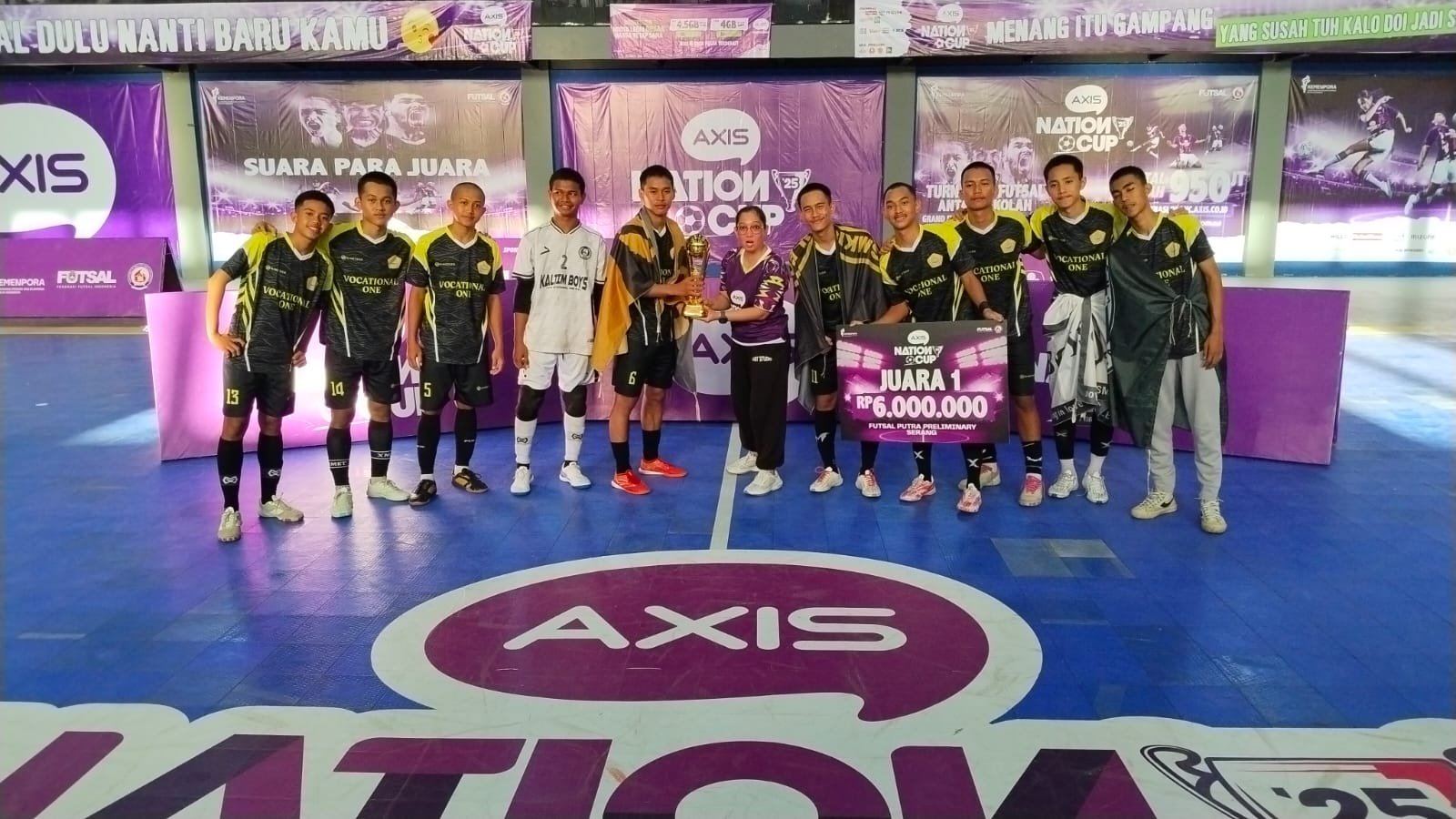 SMKN 1 Cilegon sukses menjadi jawara di ajang AXIS Nation Cup 2025 Serang dan berhak mewakili Banten diajang nasional.
