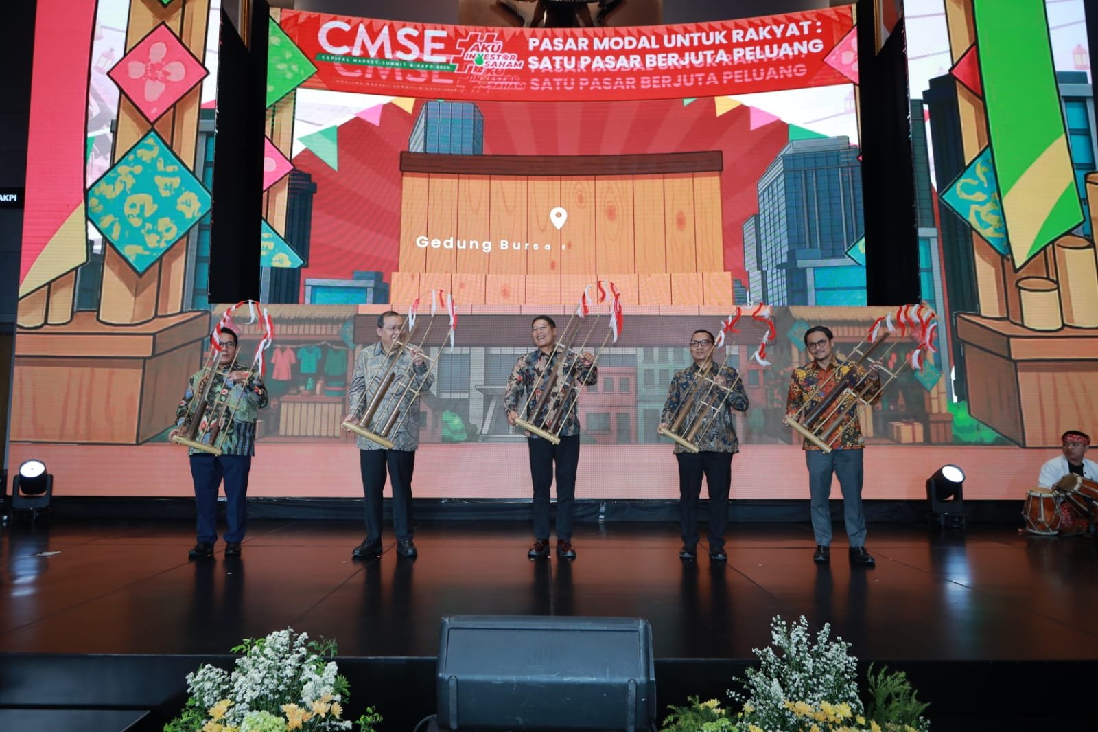 CMSE 2025 resmi dibuka dengan menghadirkan puluhan booth penggiat saham.