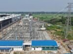 Tampak udara gardu induk 150 kilovolt (kV) yang menjadi suplai utama listrik bagi PT Labuan Baja Indonesia, serta infrastruktur penting dalam memperkuat pasokan listrik kawasan industri Cikande, Kabupaten Serang, Banten.