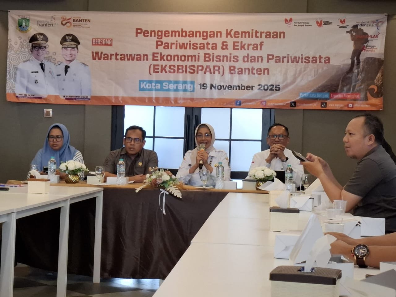 Kadispar Banten bersama BI Banten, Pokja Ekbispar dan DPRD Banten siap memajukan potensi pariwisata di Banten.