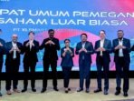 Para Board of Diretur PT XLSMART Telecom Sejahtera Tbk (“XLSMART”) usai menyelenggarakan Rapat Umum Pemegang Saham Luar Biasa-RUPSLB (Rapat) 2025.