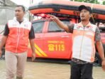 PKS kota serang ; Yusuf, tim Satgas Bencana PKS Kota Serang (kiri) memantau lokasi bencana di Kecamatan Cipocok, Selasa (13/1/2026) pagi.