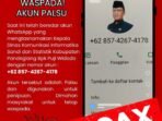 Pamflet imbauan kepada masyarakat agar waspada terhadap modus penipuan yang mengatasnamakan pejabat eselon II di lingkungan Pemerintah Kabupaten Pandeglang.