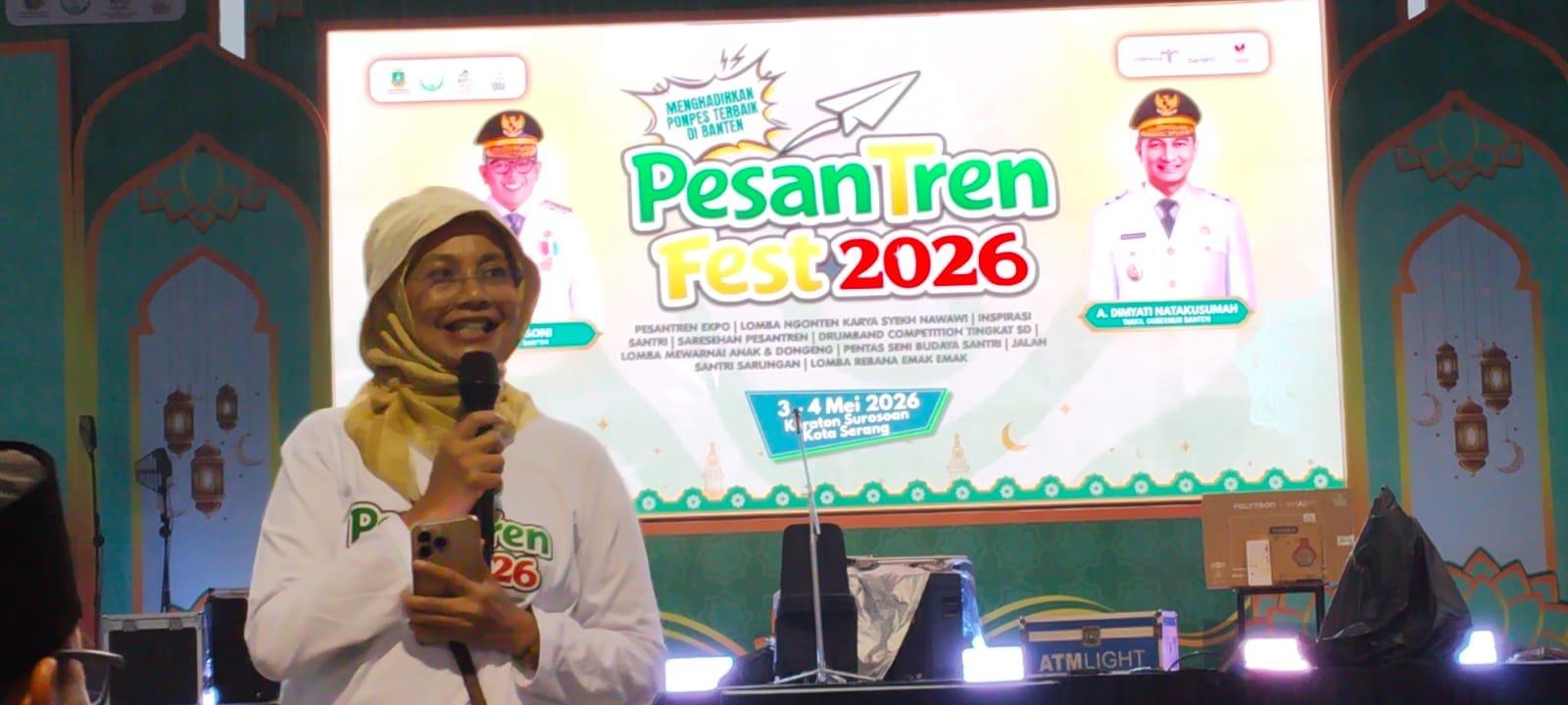 Caption: Kadispar Banten Eli Susianti menutup gelaran Pesantren Fest 2026, Senin (4/5/2026) sore.
