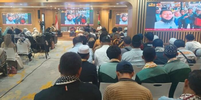 Suasana seminar bertajuk "78 Tahun Nakba dan Masa Depan Palestina dalam Perspektif Hukum Internasional Pasca Board of Peace". Seminar berlangsung di Aula HB Jassin Taman Ismail Marzuki, Jakarta, Minggu 17 Mei 2026 (Foto: Dokumentasi AWG)