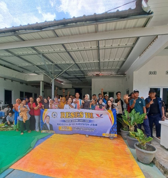 Caption: Anggota DPRD Kabupaten Lebak dari Partai Perindo, Andika Septian Dera Saputra saat menggelar Reses