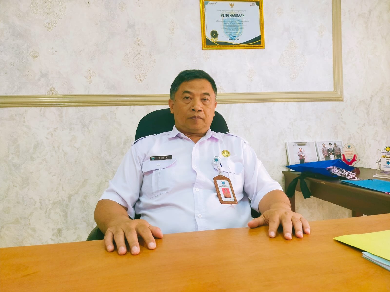 Caption : Kepala Badan Kepegawaian dan Pengembangan Sumber Daya Manusia (BKPSDM) Kabupaten Pandeglang, Didin Fahrudin