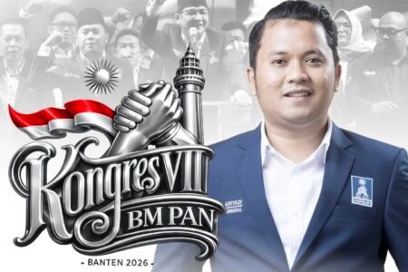 Caption: Slamet Ariyadi Resmi Pimpin BM PAN Periode 2026-2031 Hasil Kongres VII di Banten.