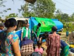 Caption : Ketua DPC PPP Kabupaten Pandeglang, E. Supriadi, saat memberikan bantuan air bersih kepada warga Babakan Ambon, Desa Babakan Keusik, Kecamatan Patia, Kabupaten Pandeglang.