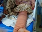Caption : Salah satu relawan SPPG Cibaliung 2, Kecamatan Cibaliung, Kabupaten Pandeglang, alami luka serius saat ini tengah menjalani perawatan di RSUD Berkah Pandeglang pasca tertabrak mobil pickup.