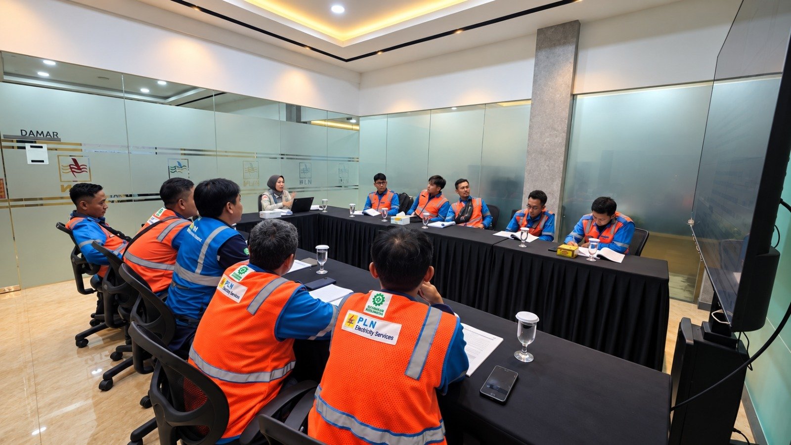 Tim LPPKM FKM UI memandu Focus Group Discussion (FGD) bersama petugas lapangan PLN UID Banten sebagai bagian dari rangkaian Safety Culture Assessment Level (SCAL). Diskusi ini menggali pengalaman dan penerapan budaya Keselamatan dan Kesehatan Kerja (K3) dalam aktivitas pekerjaan sehari-hari di lapangan.
